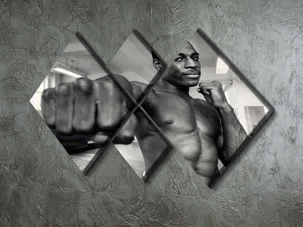 British boxer Frank Bruno 4 Square Multi Panel Canvas - Canvas Art Rocks - 2