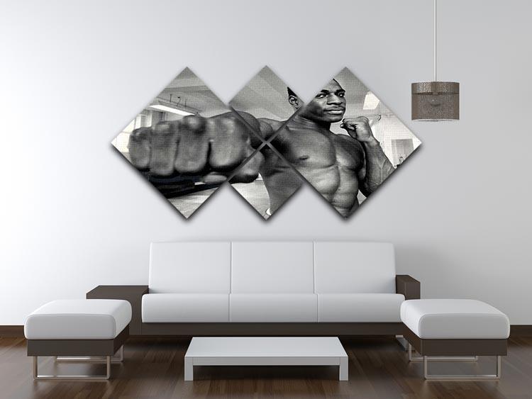 British boxer Frank Bruno 4 Square Multi Panel Canvas - Canvas Art Rocks - 3