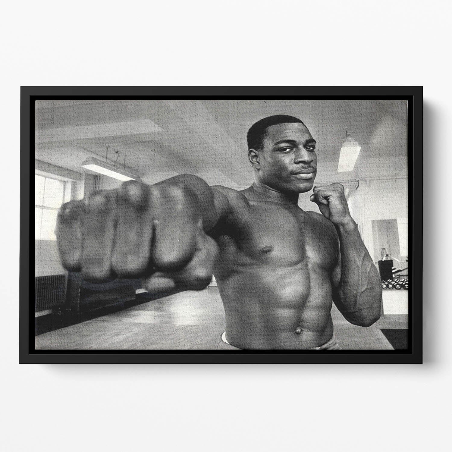 British boxer Frank Bruno Floating Framed Canvas
