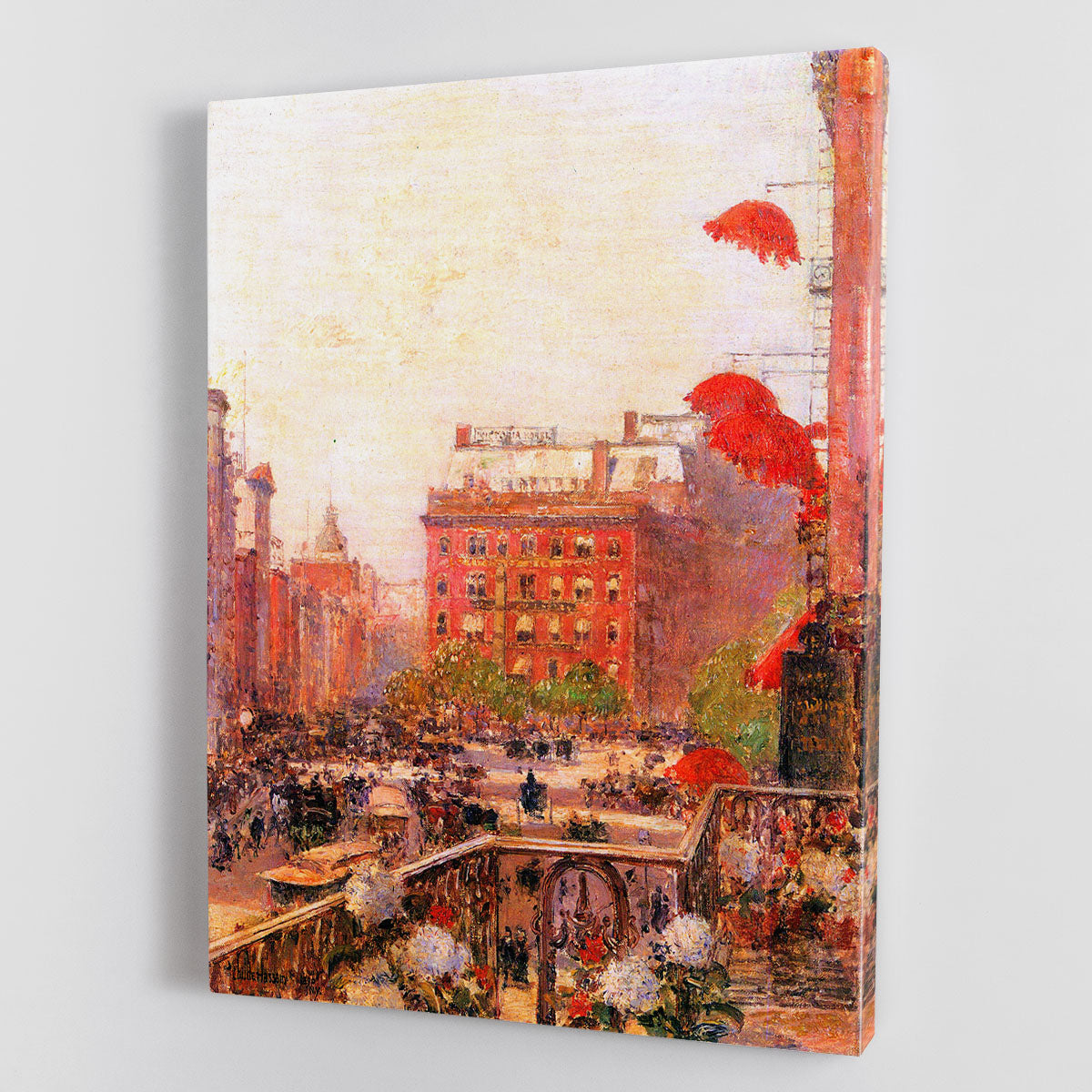 Broadway and Fifth Avenue by Hassam Canvas Print or Poster - Canvas Art Rocks - 1