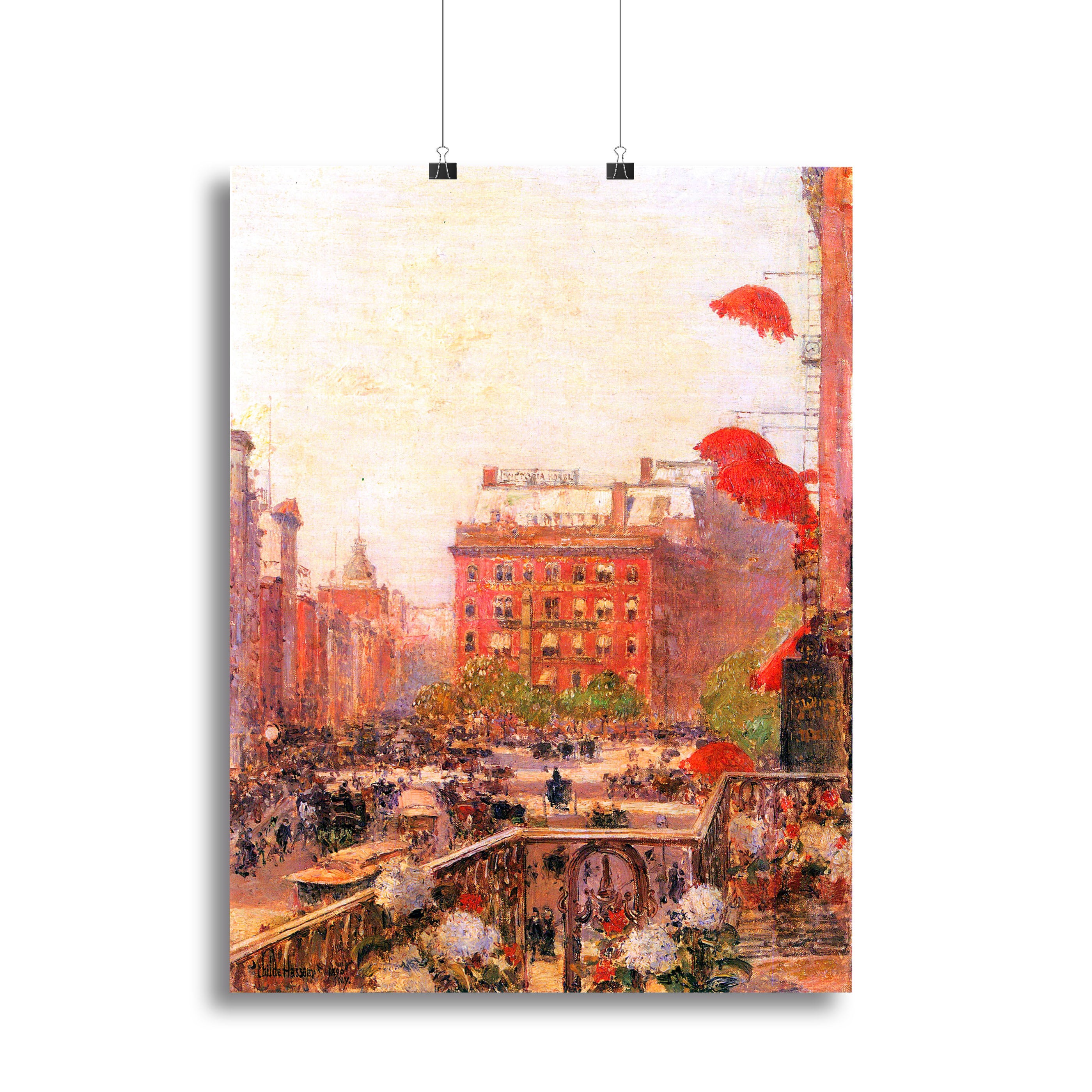 Broadway and Fifth Avenue by Hassam Canvas Print or Poster - Canvas Art Rocks - 2