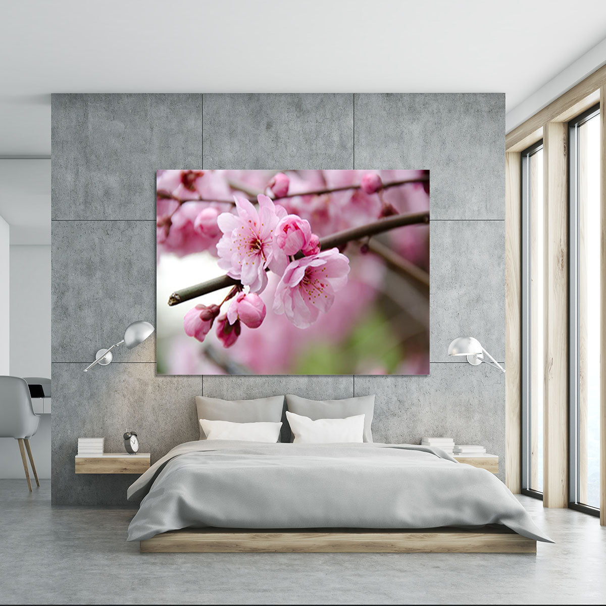 Broken blooming cherry branch Canvas Print or Poster - Canvas Art Rocks - 5