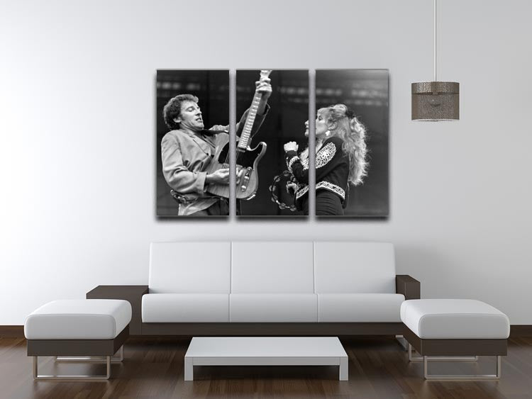 Bruce Springsteen and Patti Scialfa 3 Split Panel Canvas Print - Canvas Art Rocks - 3