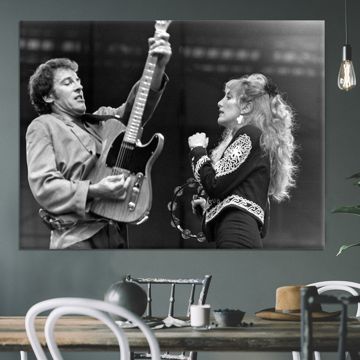 Bruce Springsteen and Patti Scialfa Canvas Print or Poster - Canvas Art Rocks - 3