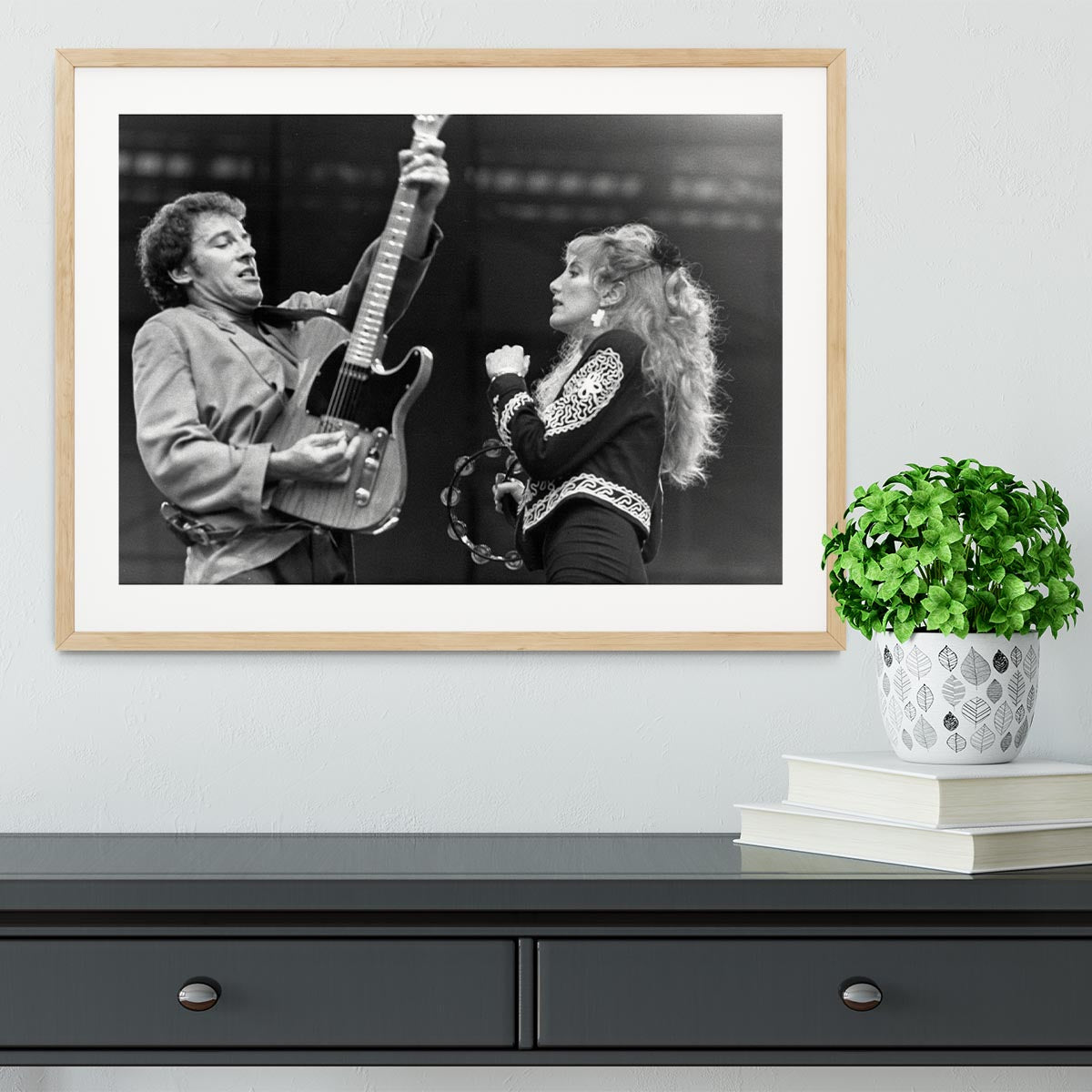 Bruce Springsteen and Patti Scialfa Framed Print - Canvas Art Rocks - 3