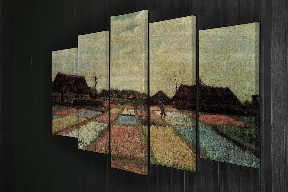 Bulb Fields by Van Gogh 5 Split Panel Canvas - Canvas Art Rocks - 2