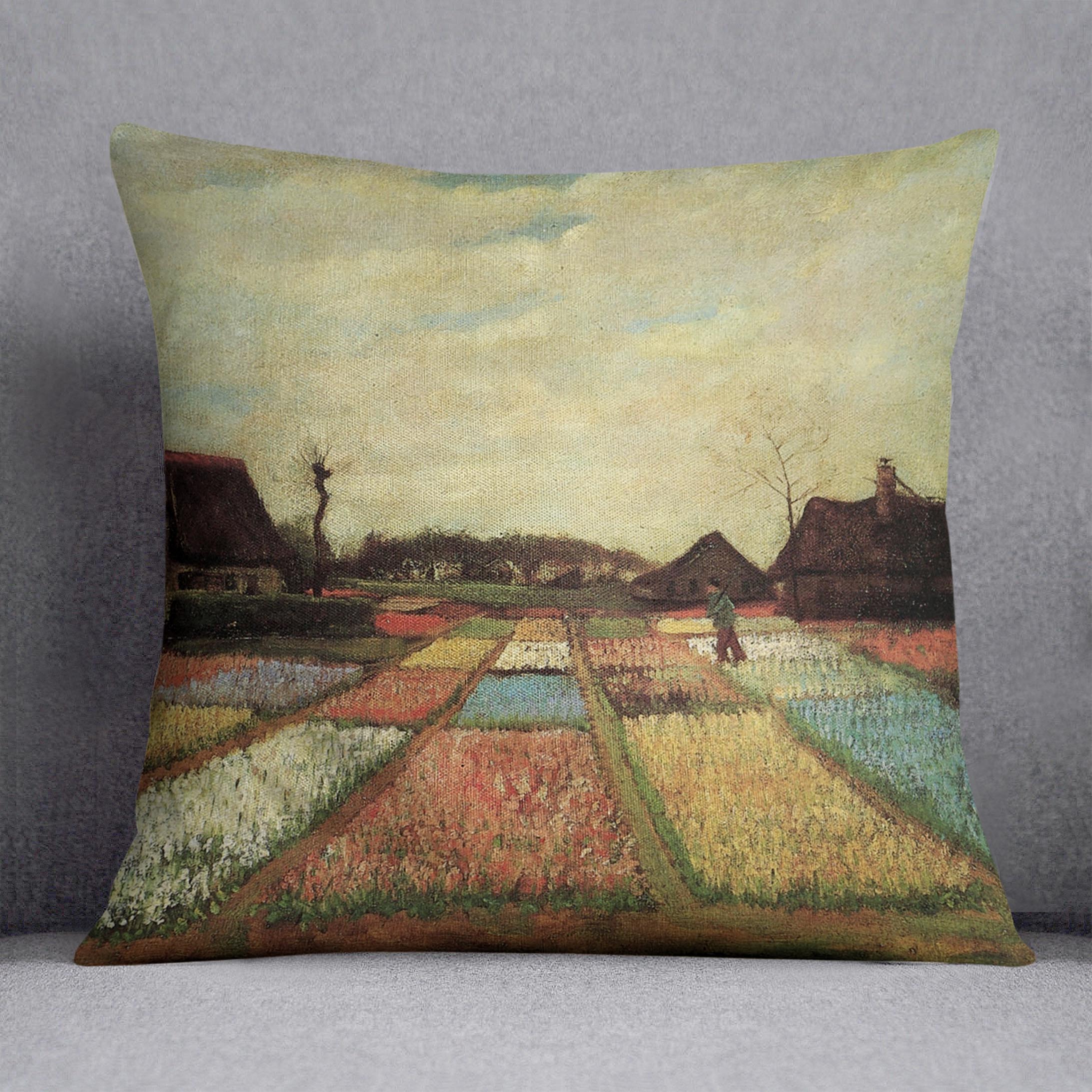 Bulb Fields by Van Gogh Cushion