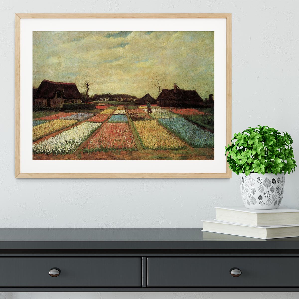 Bulb Fields by Van Gogh Framed Print - Canvas Art Rocks - 3
