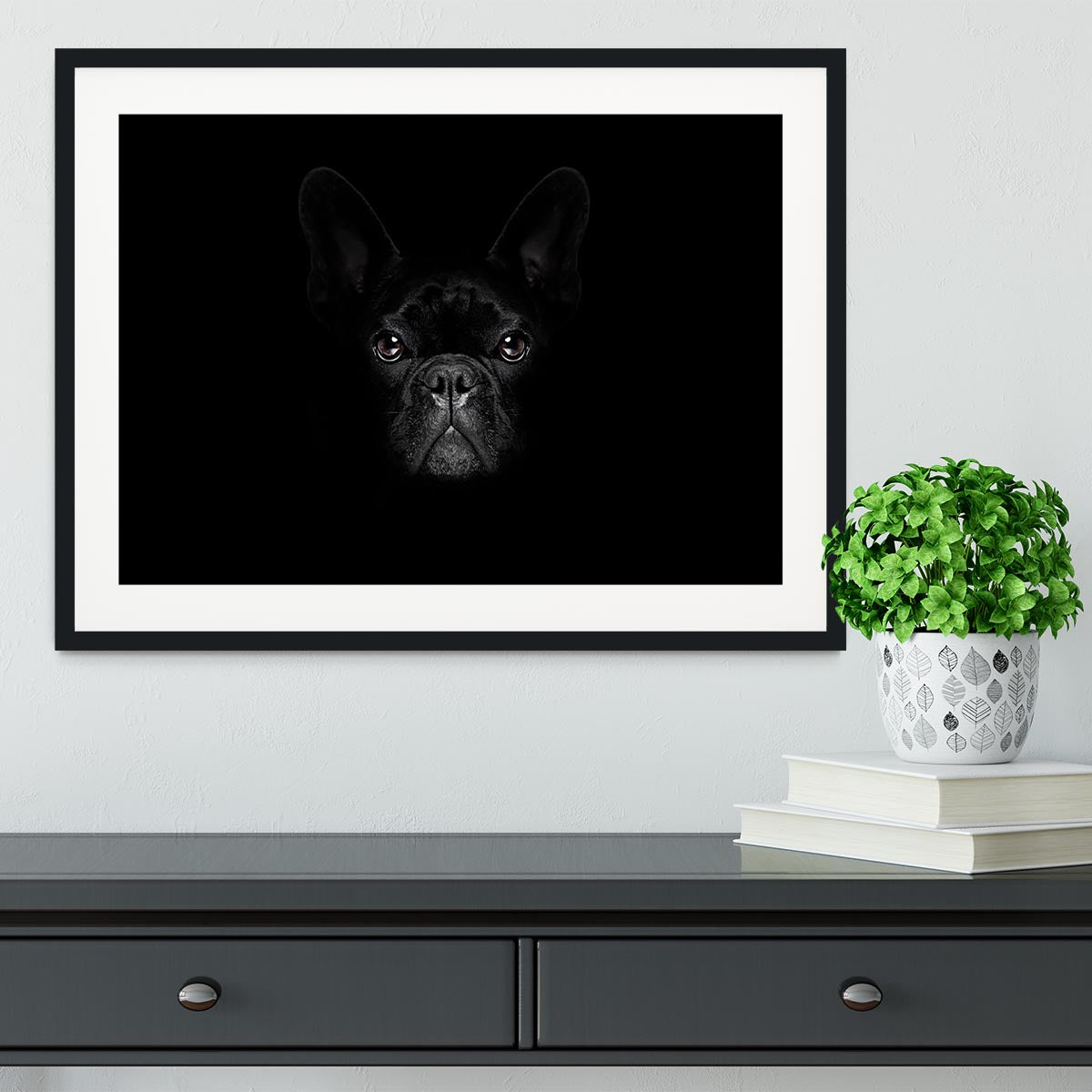 Bulldog dog Framed Print - Canvas Art Rocks - 1