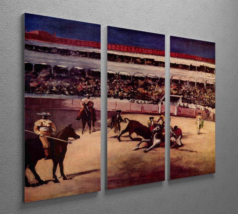 Bullfight by Manet 3 Split Panel Canvas Print - Canvas Art Rocks - 2