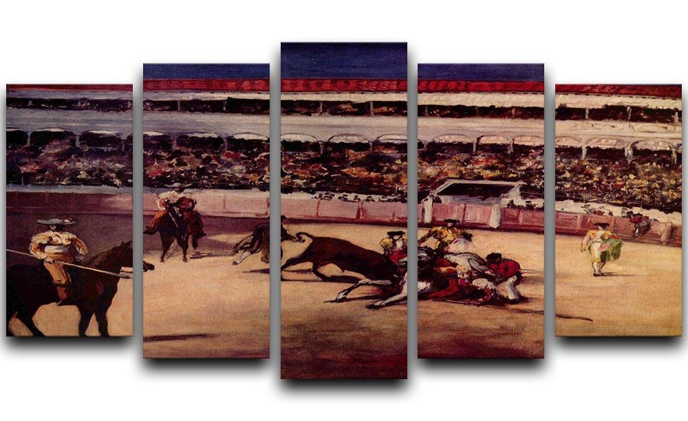 Bullfight by Manet 5 Split Panel Canvas  - Canvas Art Rocks - 1