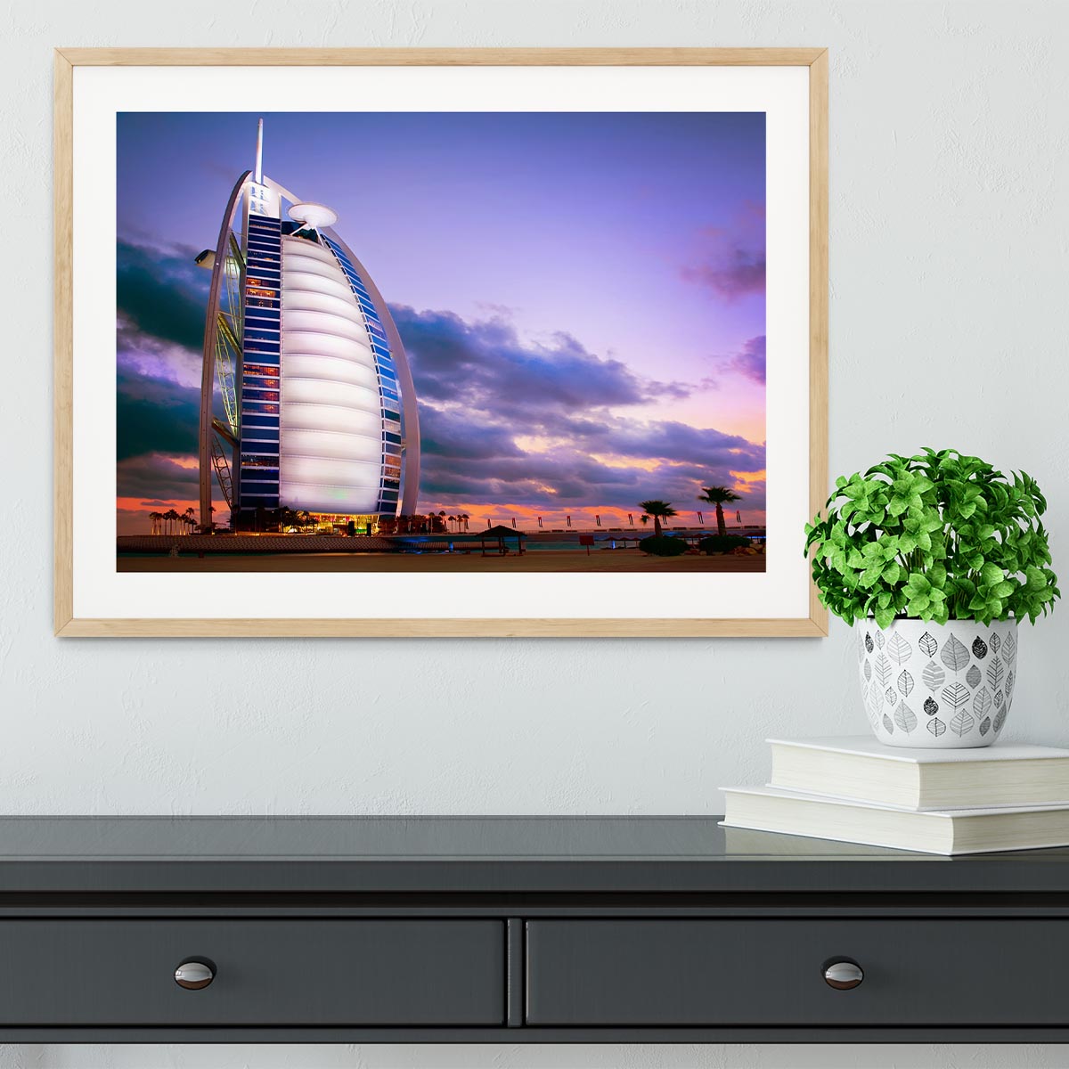 Burj Al Arab hotel Framed Print - Canvas Art Rocks - 3