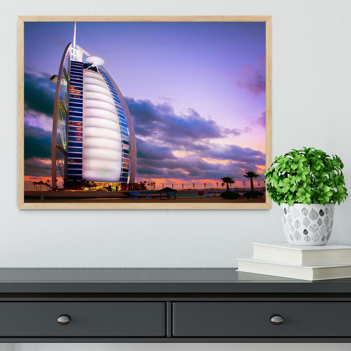 Burj Al Arab hotel Framed Print - Canvas Art Rocks - 4