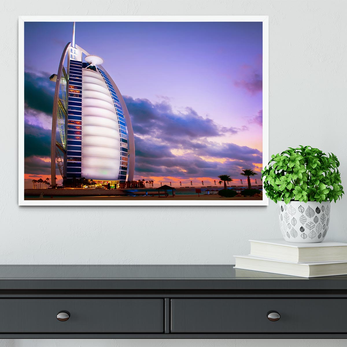 Burj Al Arab hotel Framed Print - Canvas Art Rocks -6