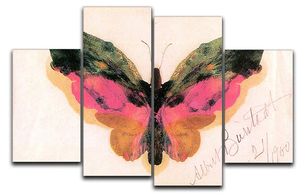Butterfly by Bierstadt 4 Split Panel Canvas - Canvas Art Rocks - 1