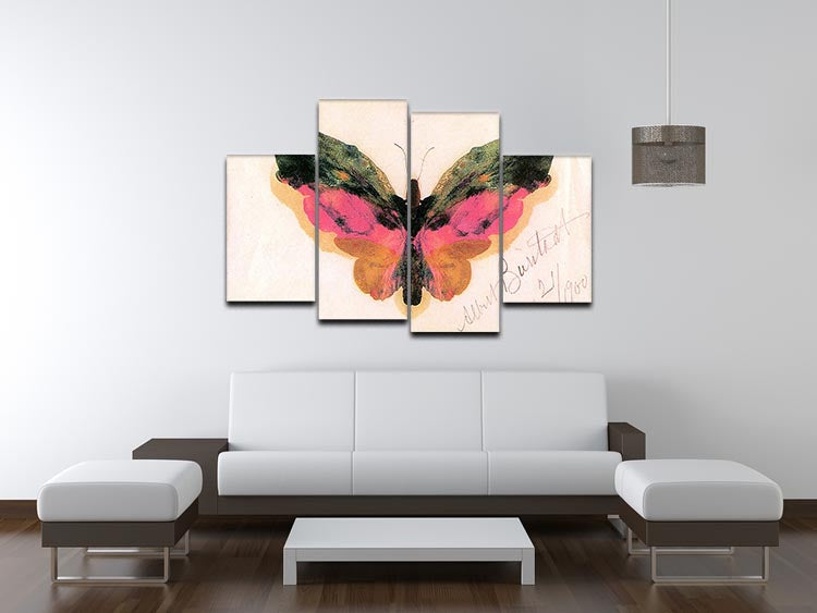 Butterfly by Bierstadt 4 Split Panel Canvas - Canvas Art Rocks - 3