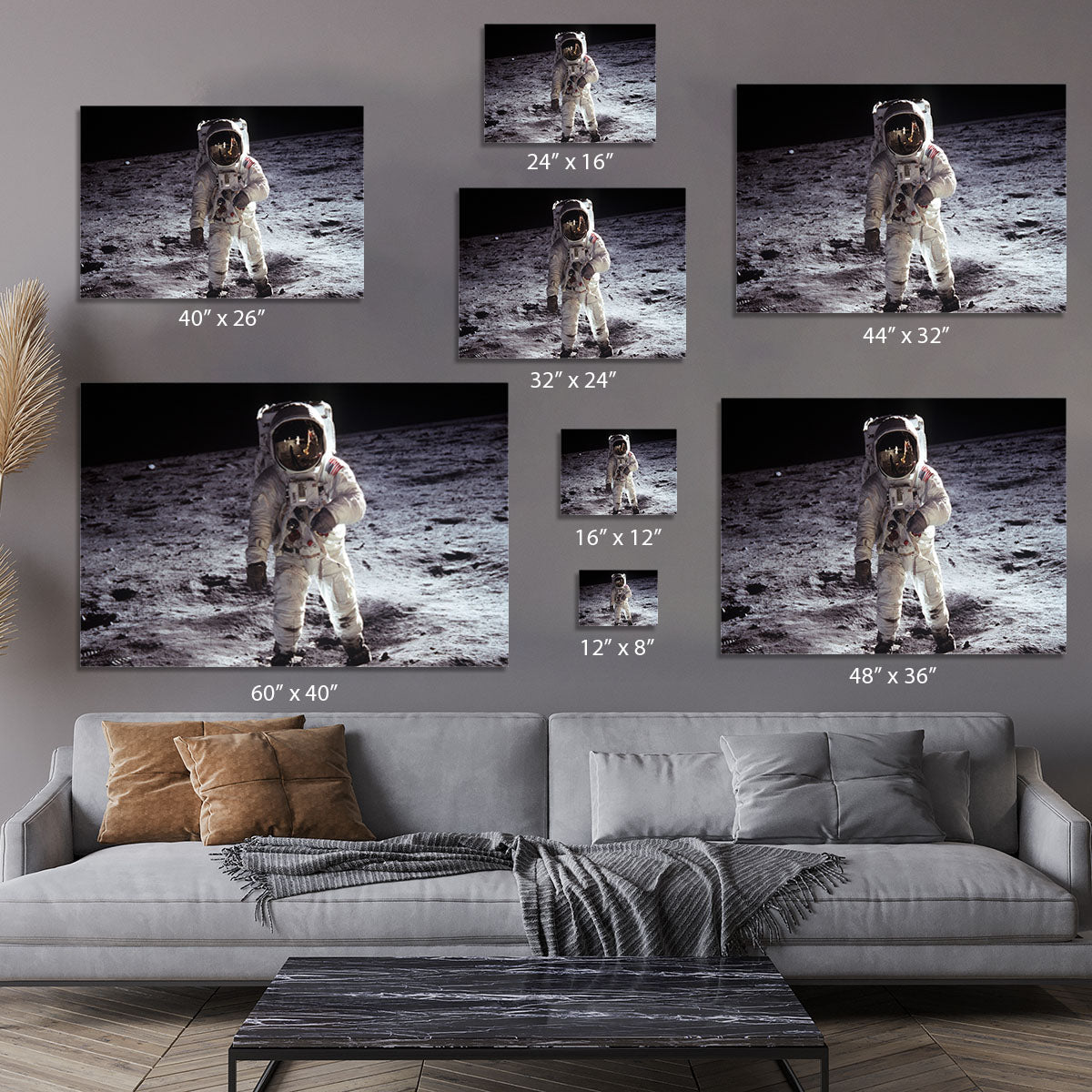Buzz Aldrin Astronaut Man On Moon Canvas Print or Poster - Canvas Art Rocks - 7