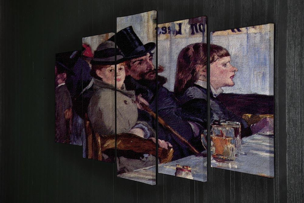 Cabaret in Reichshoffen by Manet 5 Split Panel Canvas - Canvas Art Rocks - 2