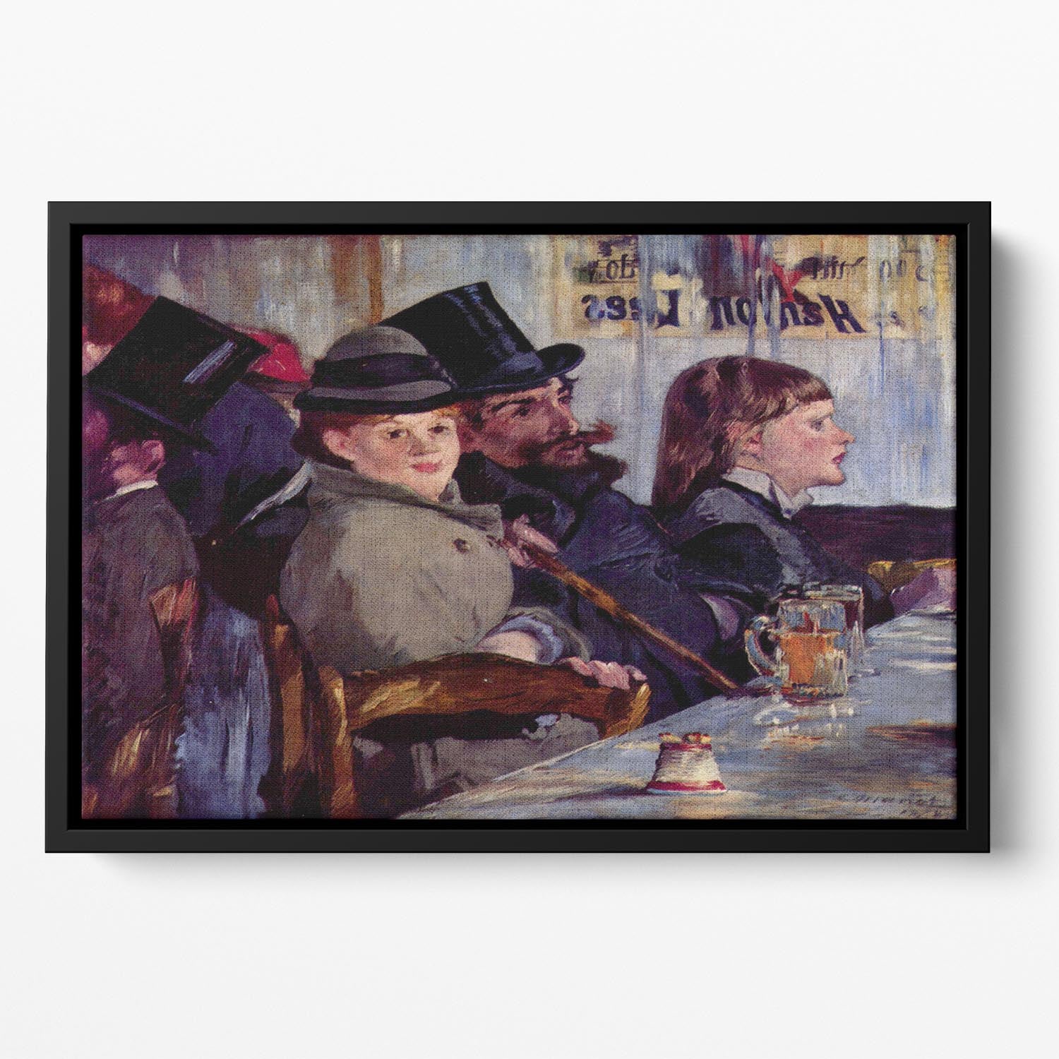 Cabaret in Reichshoffen by Manet Floating Framed Canvas