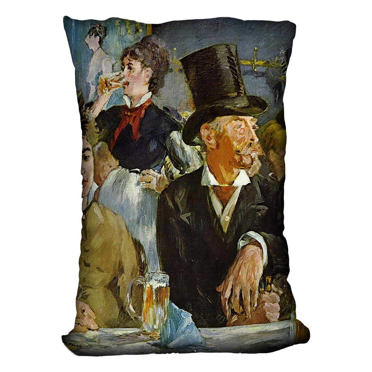 Cafe Concert by Manet Cushion