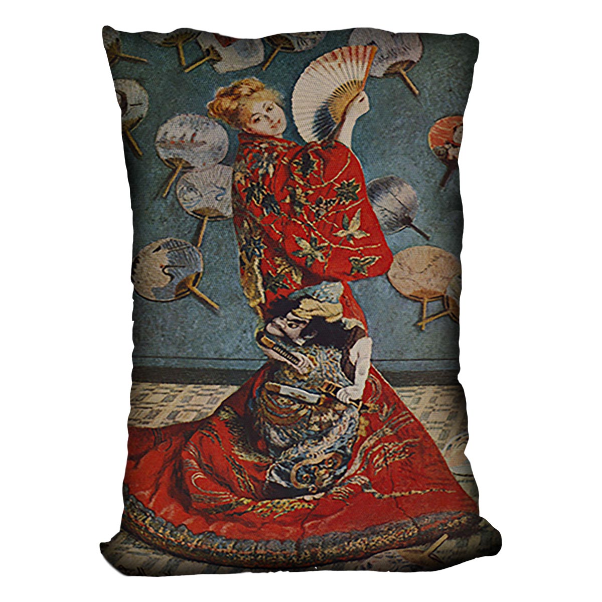 Camille in Japanese dress by Monet Cushion