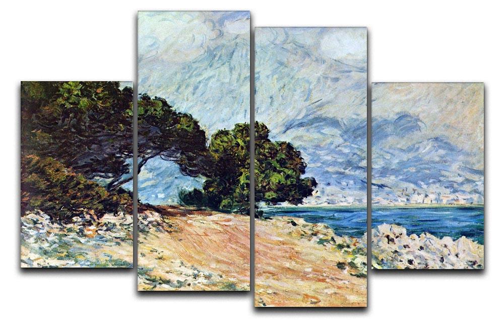 Cape Martin in Menton by Monet 4 Split Panel Canvas  - Canvas Art Rocks - 1