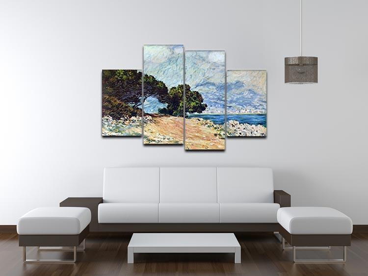 Cape Martin in Menton by Monet 4 Split Panel Canvas - Canvas Art Rocks - 3