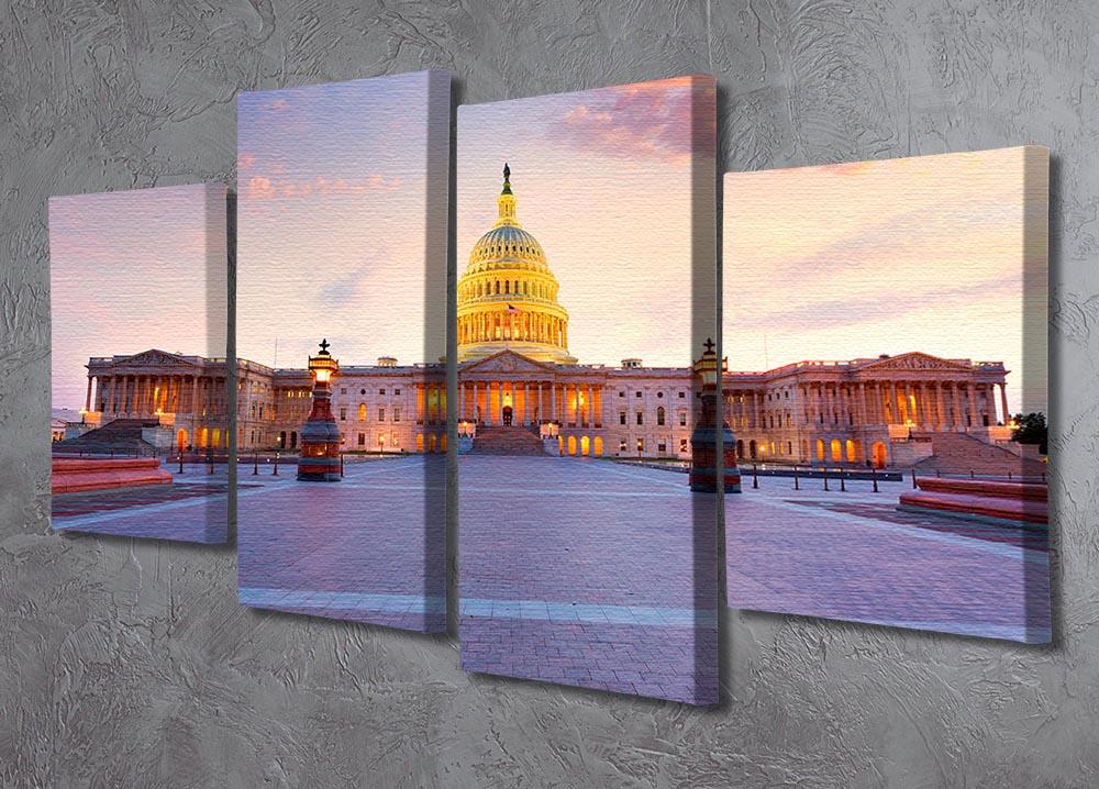 Capitol building sunset 4 Split Panel Canvas  - Canvas Art Rocks - 2