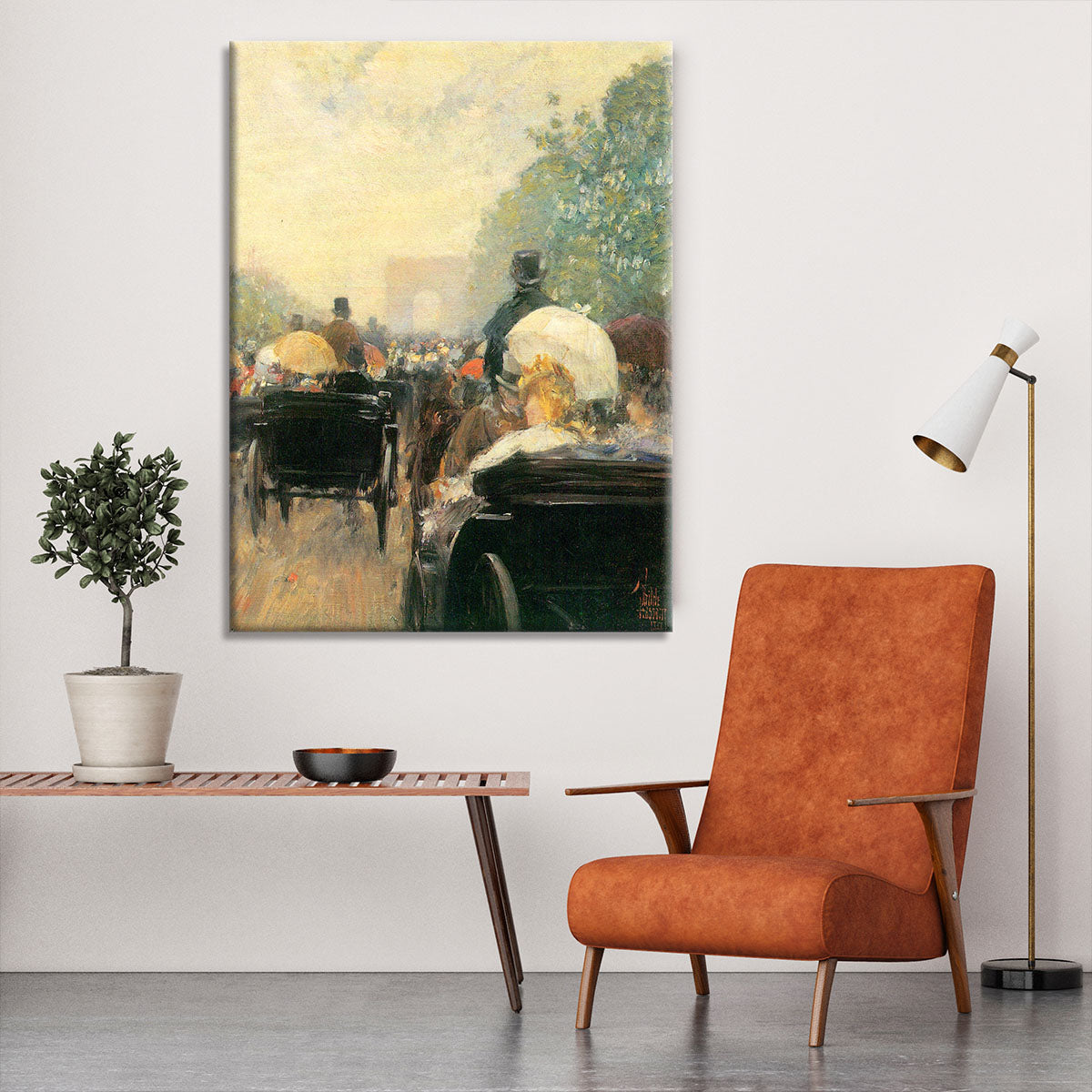 Carriage Parade by Hassam Canvas Print or Poster - Canvas Art Rocks - 6