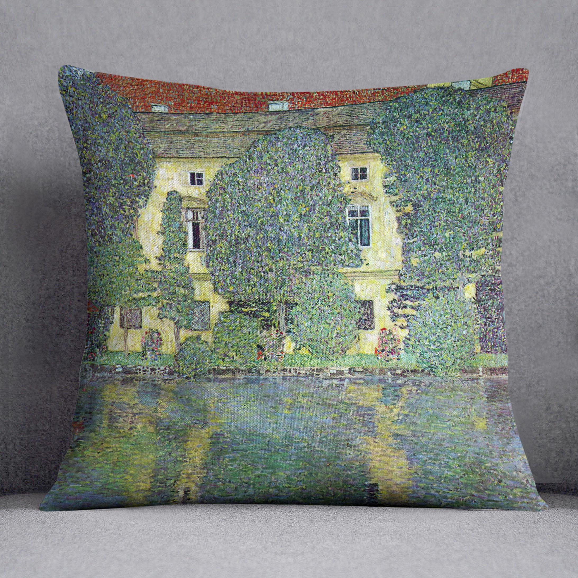 Castle at the Attersee by Klimt Cushion