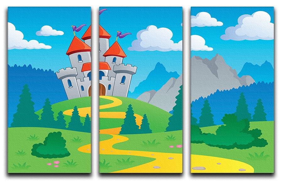 Castle theme landscap 3 Split Panel Canvas Print - Canvas Art Rocks - 1