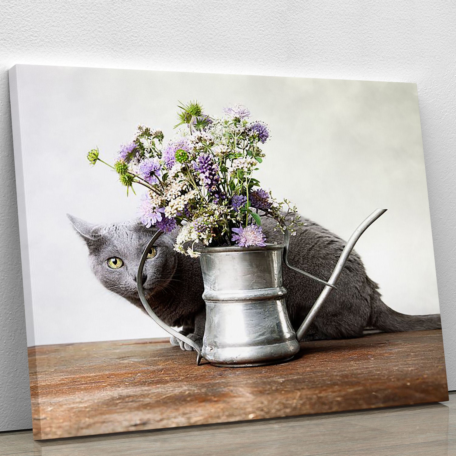Cat with Flowers Canvas Print or Poster - Canvas Art Rocks - 1