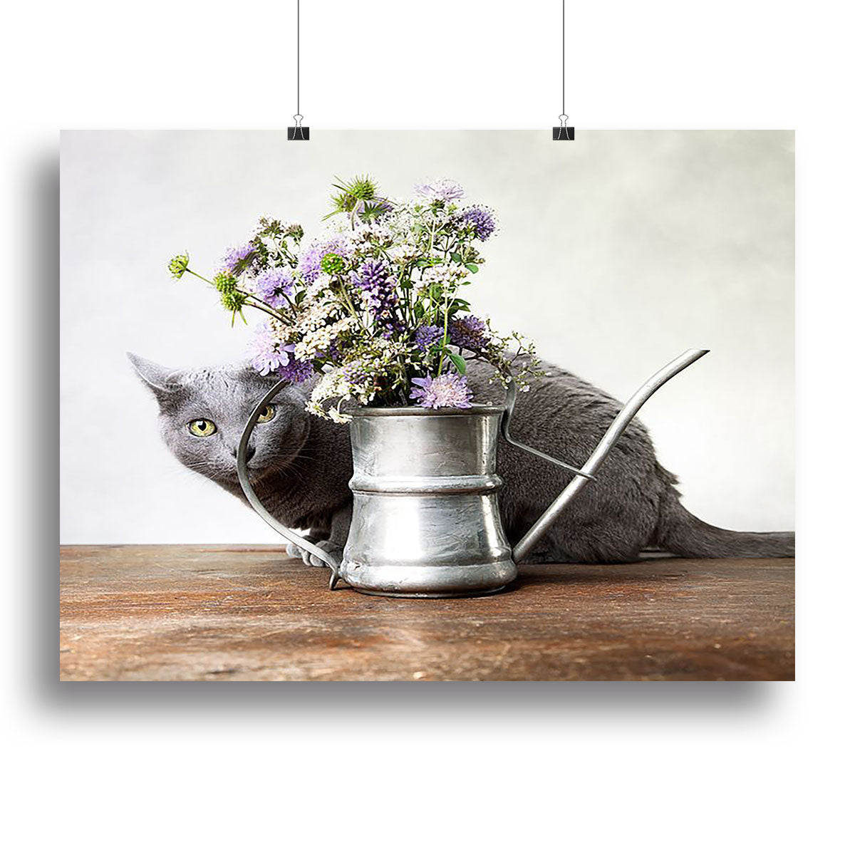 Cat with Flowers Canvas Print or Poster - Canvas Art Rocks - 2