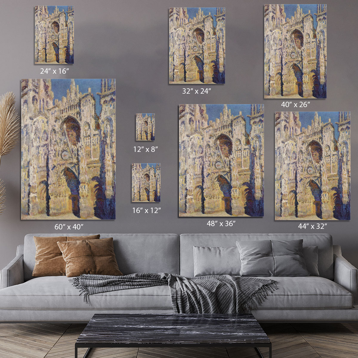 Cathedral at Rouen by Monet Canvas Print or Poster - Canvas Art Rocks - 7