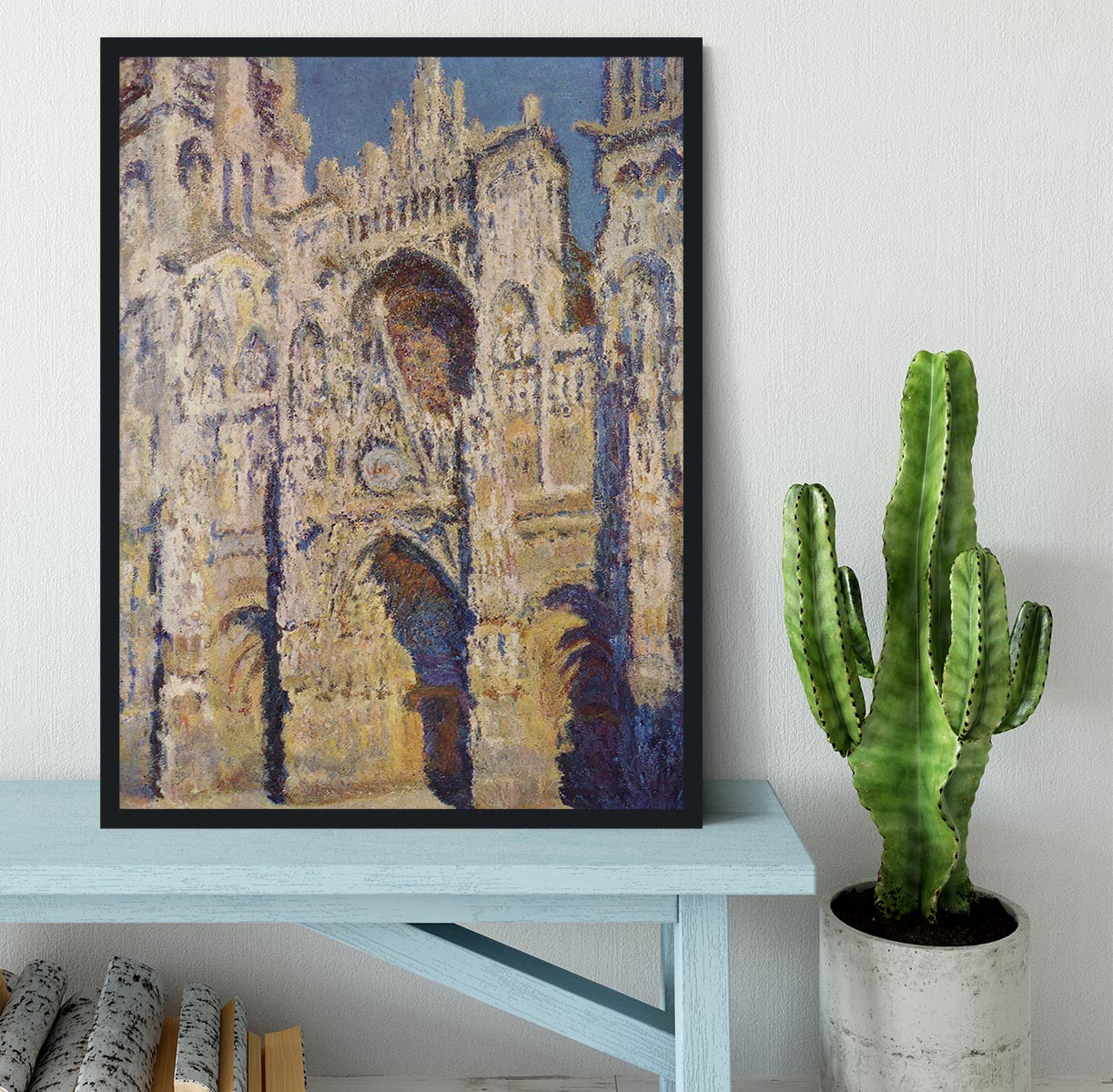 Cathedral at Rouen by Monet Framed Print - Canvas Art Rocks - 2