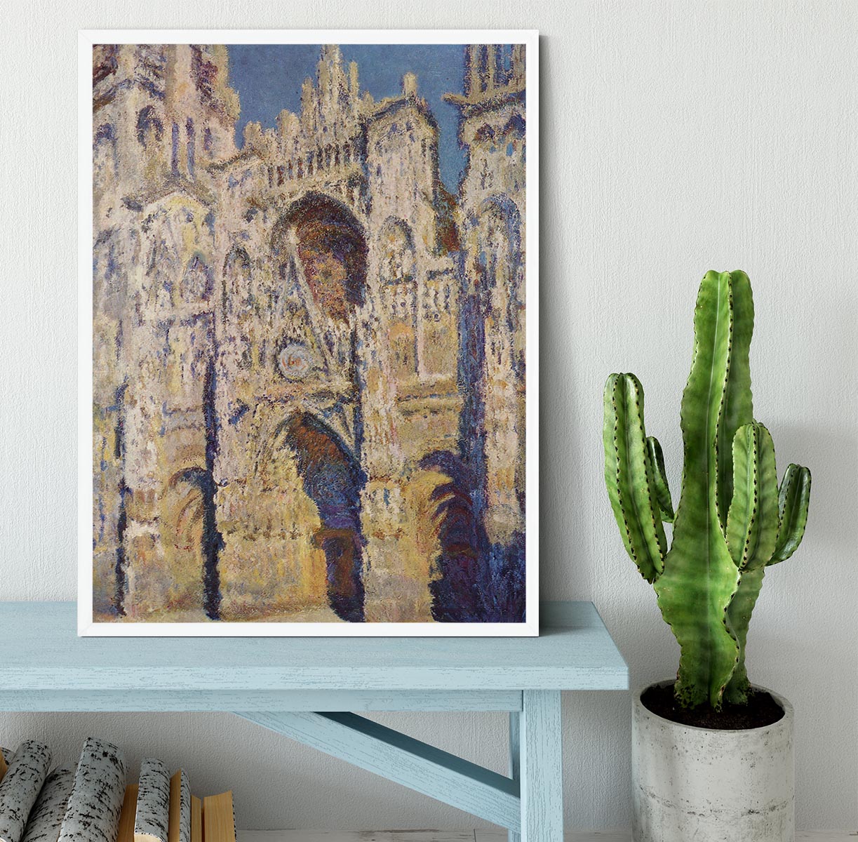 Cathedral at Rouen by Monet Framed Print - Canvas Art Rocks -6