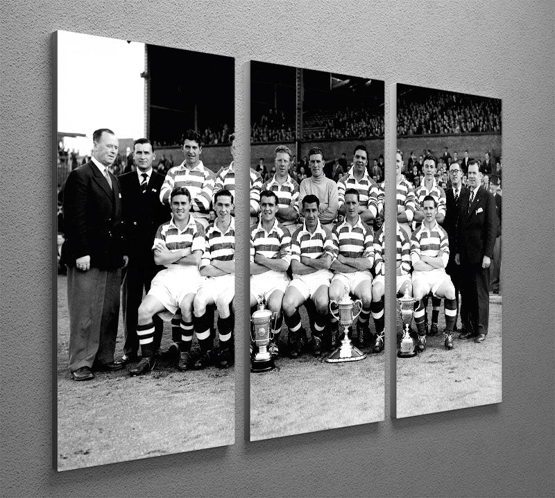 Celtic Scottish Cup Winning Team 1953-54 3 Split Panel Canvas Print - Canvas Art Rocks - 2