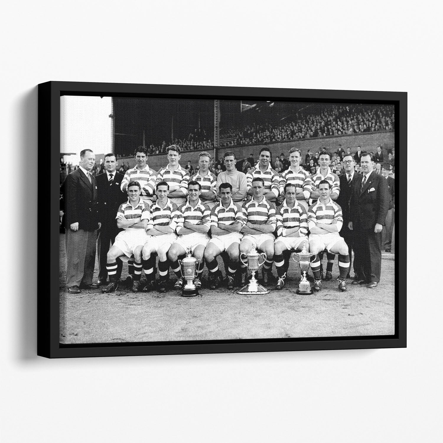 Celtic Scottish Cup Winning Team 1953-54 Floating Framed Canvas - Canvas Art Rocks - 1