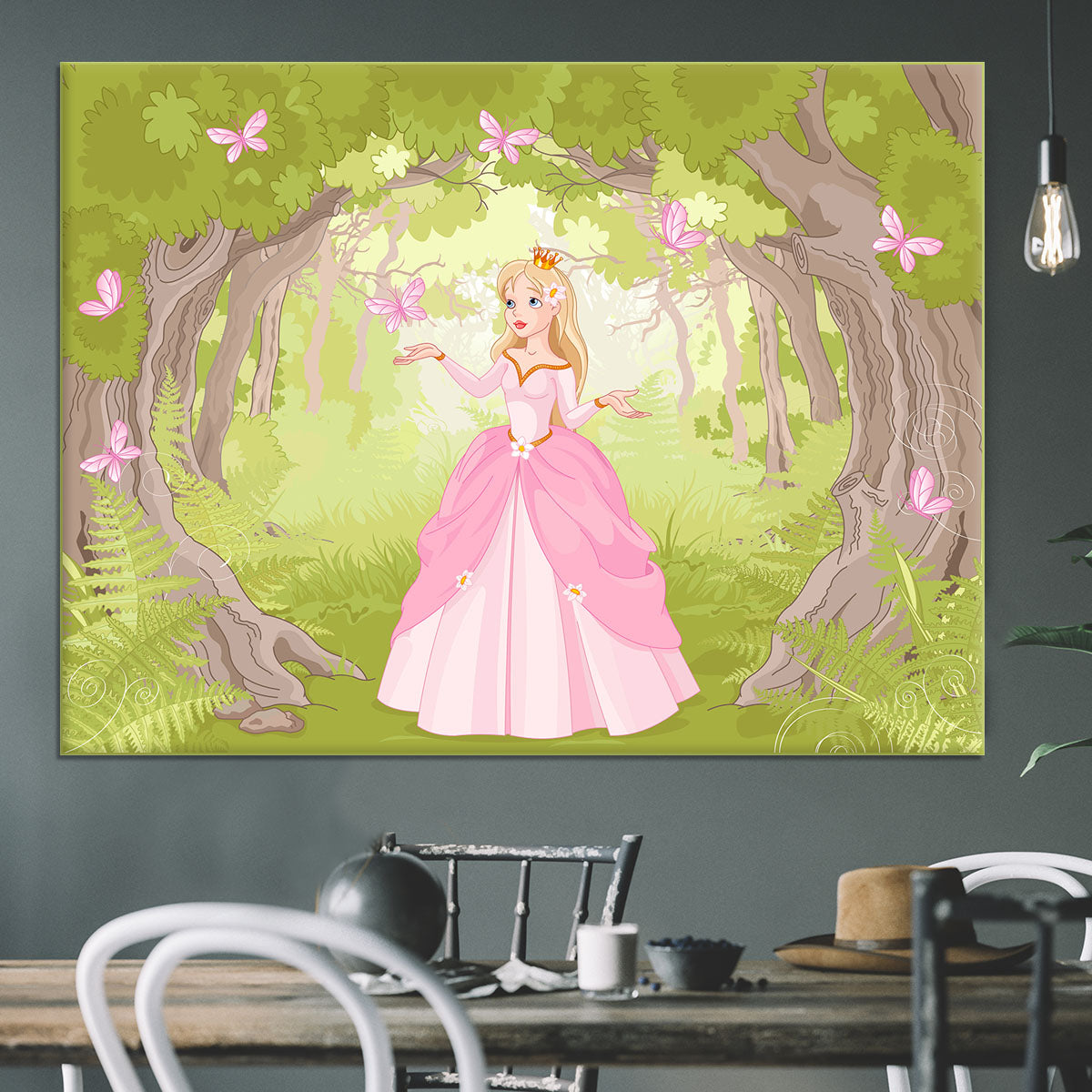 Charming princess a fantastic wood Canvas Print or Poster - Canvas Art Rocks - 3