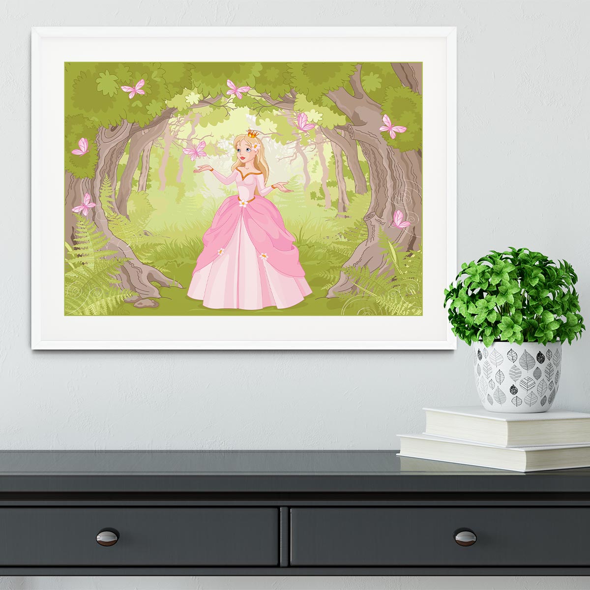 Charming princess a fantastic wood Framed Print - Canvas Art Rocks - 5