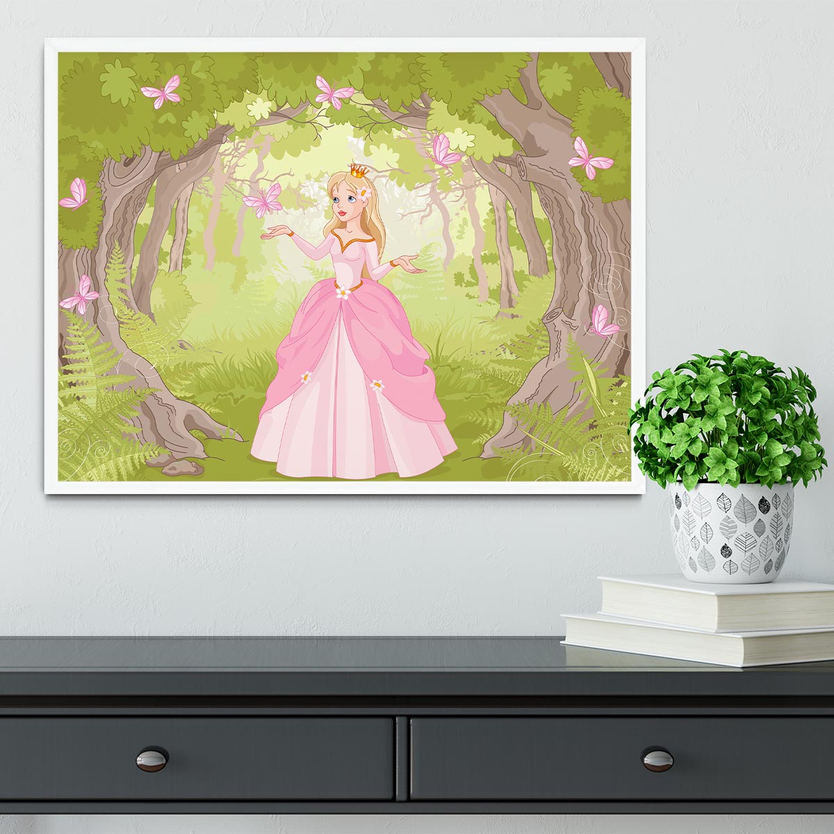 Charming princess a fantastic wood Framed Print - Canvas Art Rocks -6