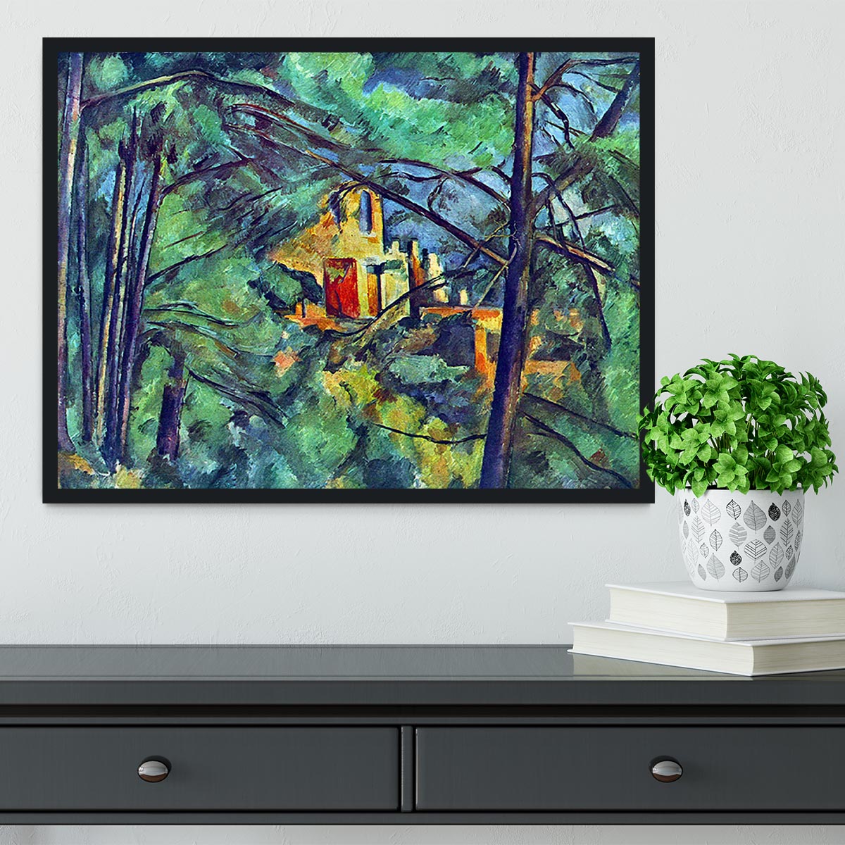 Chateau Noir by Cezanne Framed Print - Canvas Art Rocks - 2