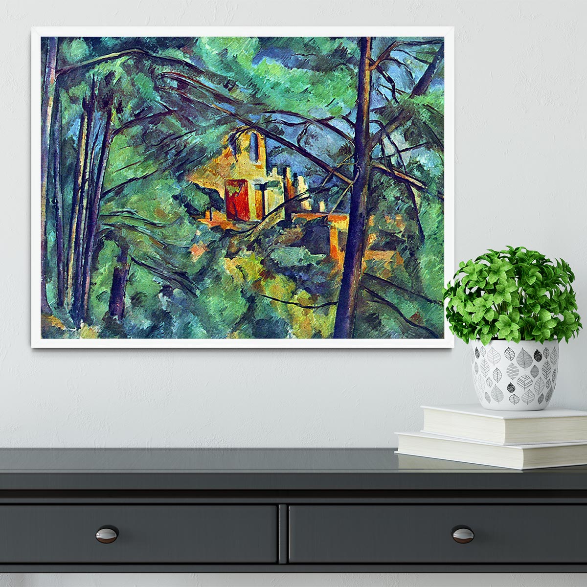 Chateau Noir by Cezanne Framed Print - Canvas Art Rocks -6