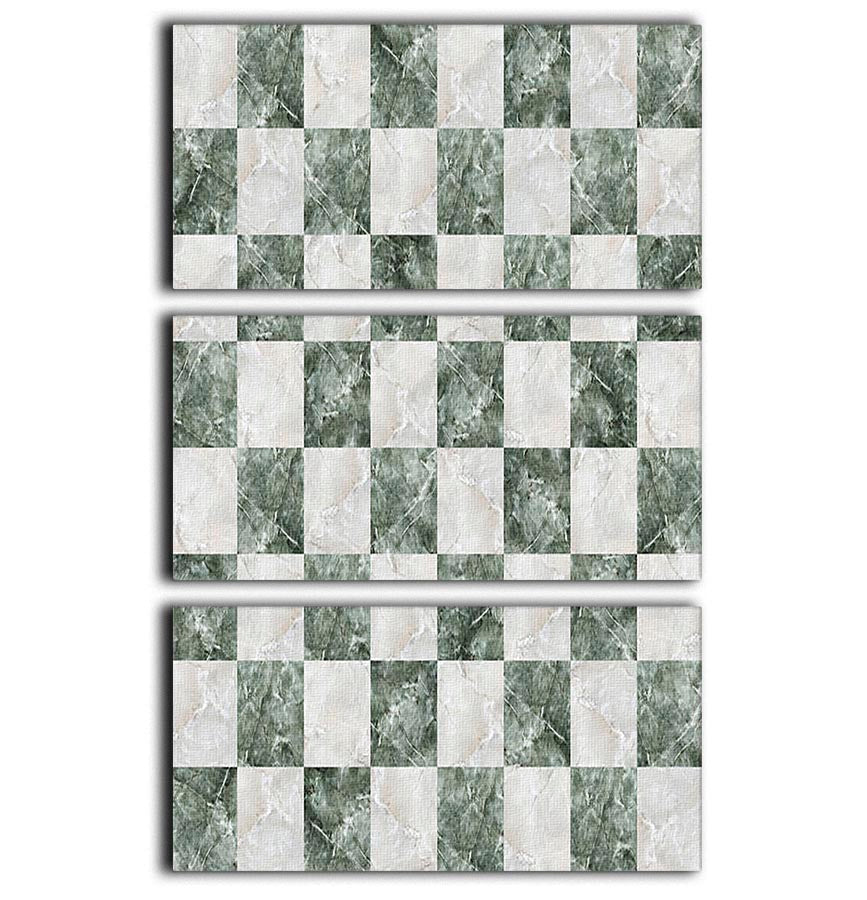 Checkered tiles seamless 3 Split Panel Canvas Print - Canvas Art Rocks - 1