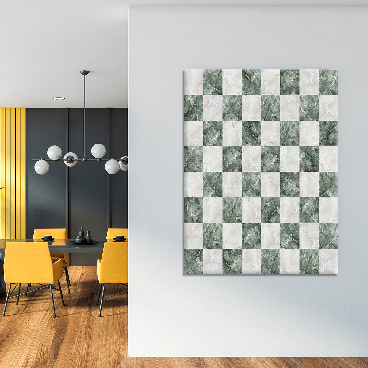 Checkered tiles seamless Canvas Print or Poster - Canvas Art Rocks - 4
