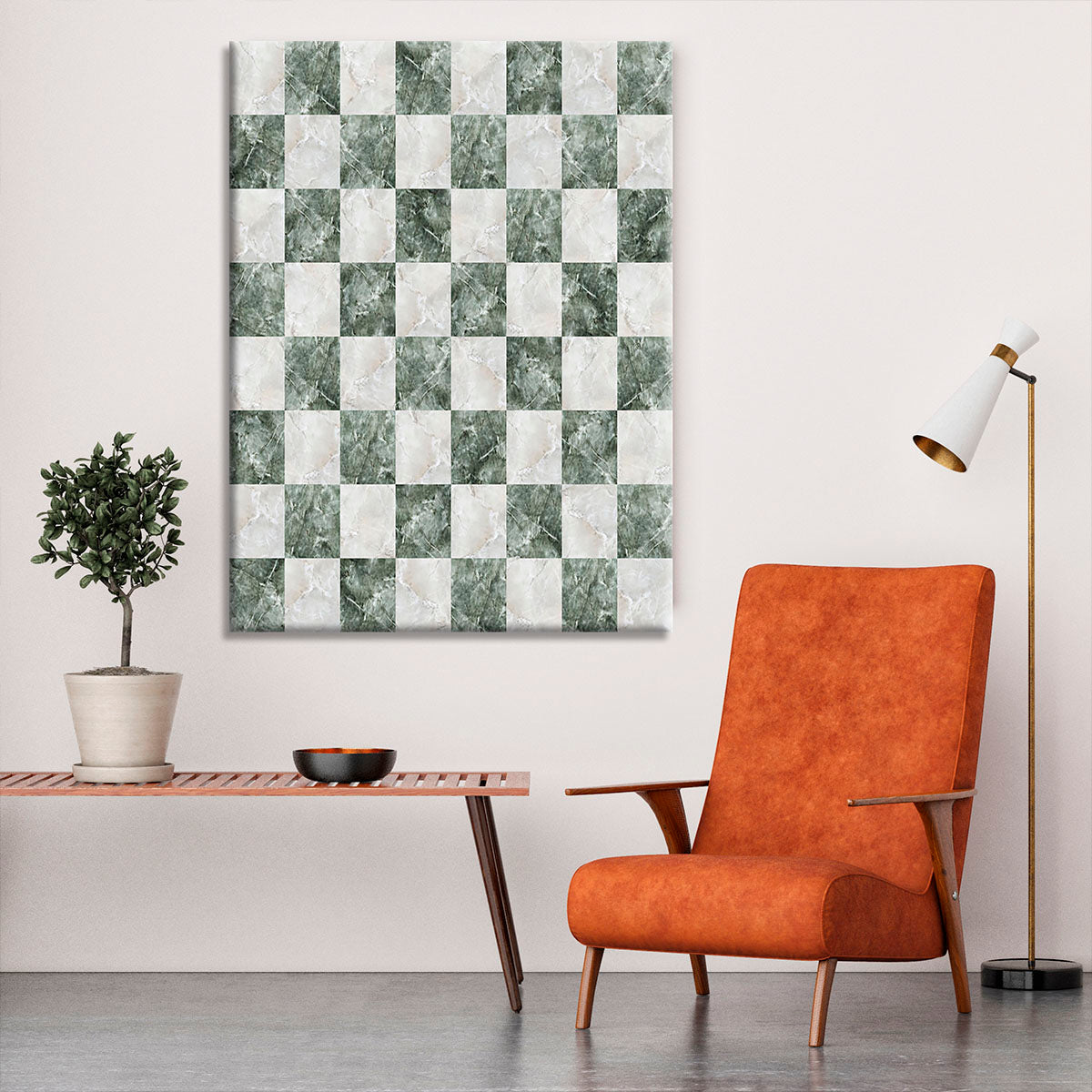 Checkered tiles seamless Canvas Print or Poster - Canvas Art Rocks - 6