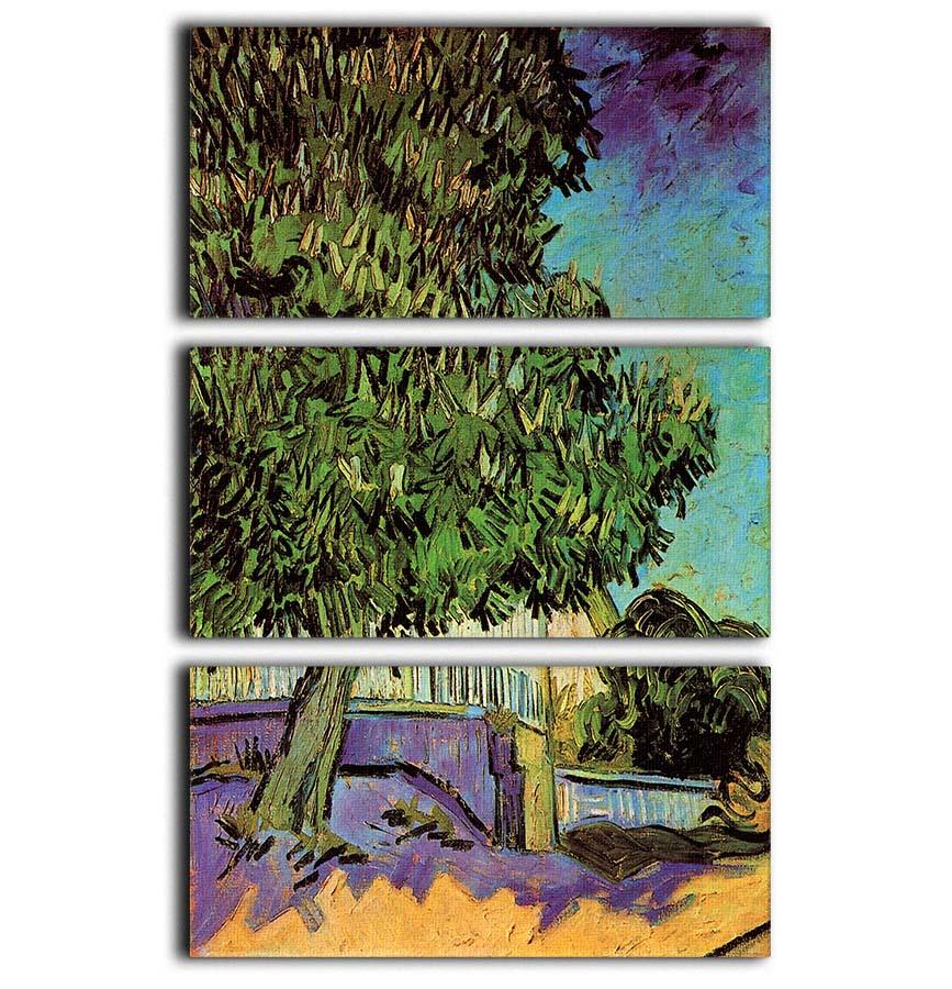 Chestnut Tree in Blossom by Van Gogh 3 Split Panel Canvas Print - Canvas Art Rocks - 1