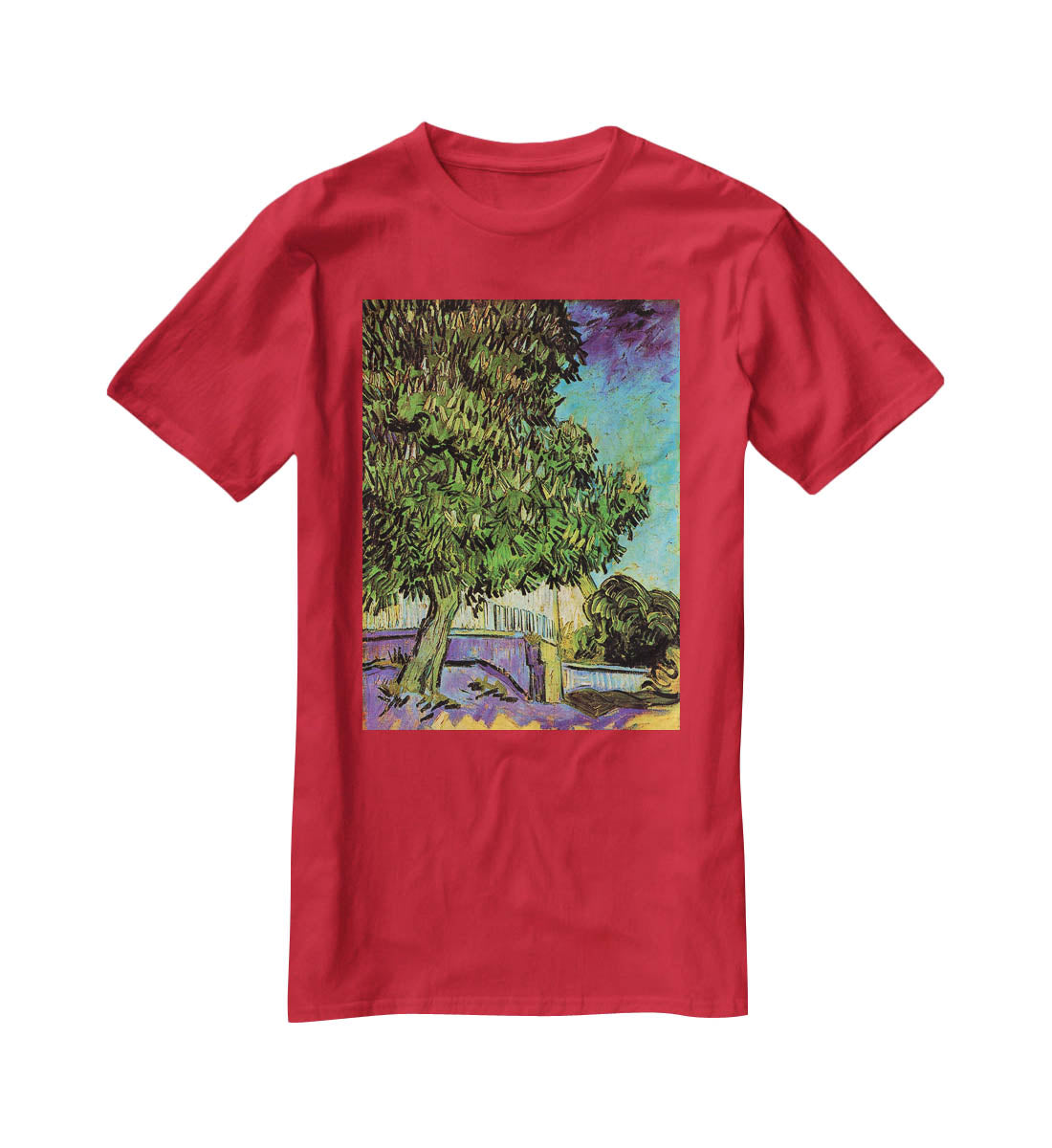Chestnut Tree in Blossom by Van Gogh T-Shirt - Canvas Art Rocks - 4