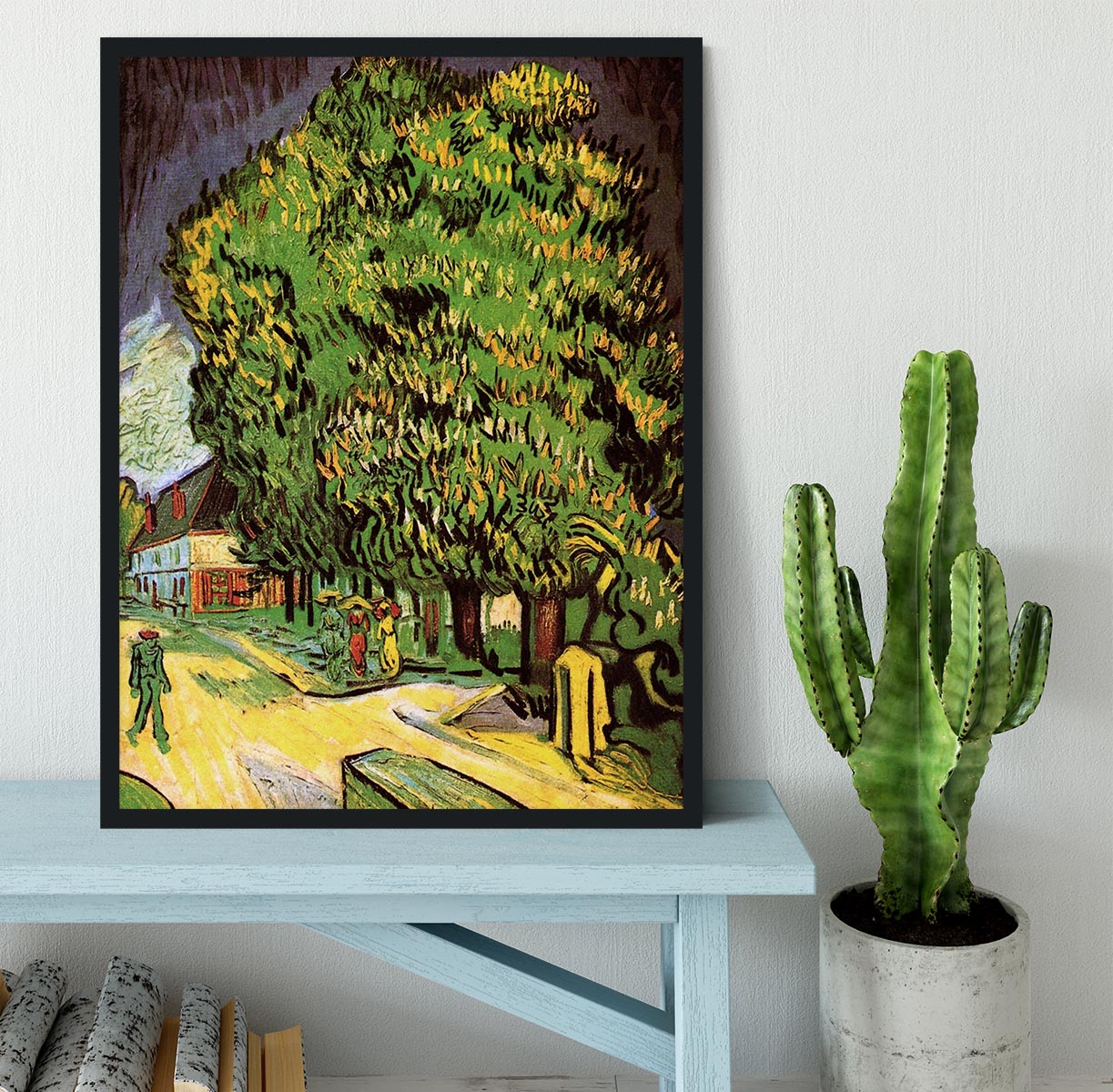 Chestnut Trees in Blossom by Van Gogh Framed Print - Canvas Art Rocks - 2