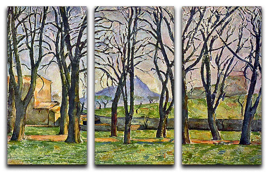 Chestnut Trees in Jas de Bouffan by Cezanne 3 Split Panel Canvas Print - Canvas Art Rocks - 1